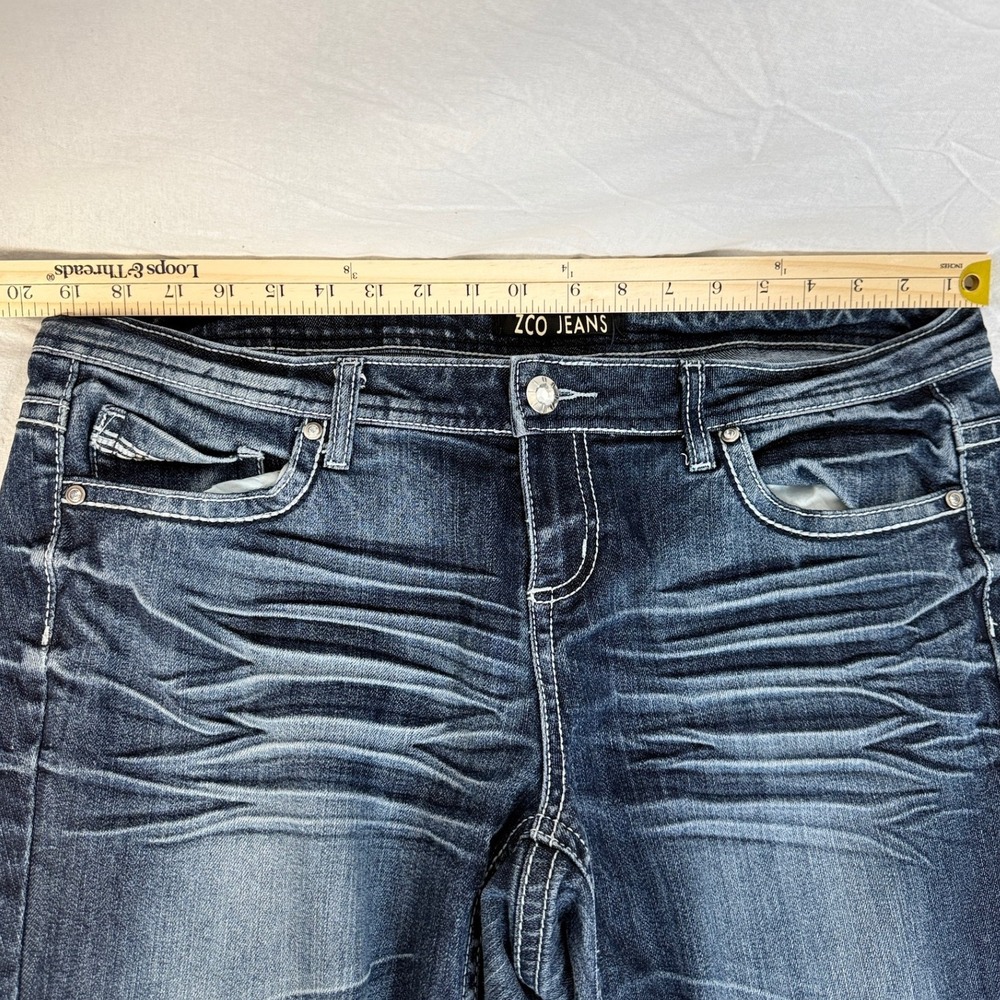 ZCO Jeans‎ Women's Size 16 Embellished Pockets Dark Wash Denim Skinny Jeans - Picture 9 of 16